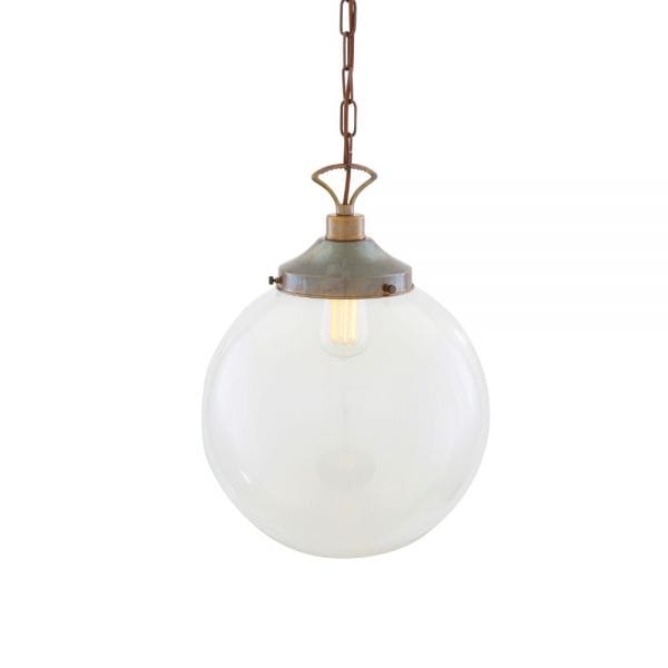 Riad Clear Globe Pendant Light 35cm Glass & Globe Lights Great Lighting UK Ltd